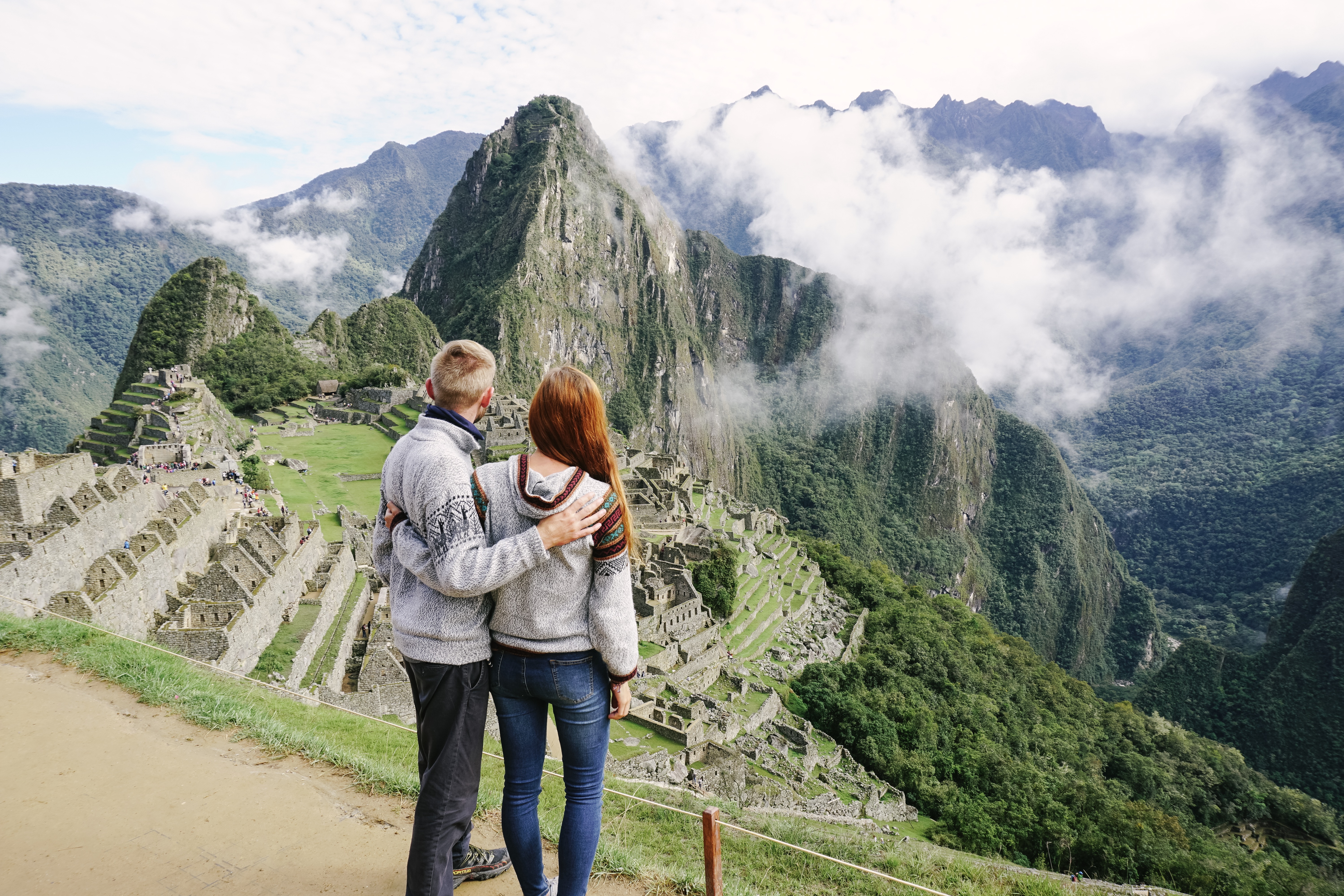 Machu Picchu, couple, peru, travel