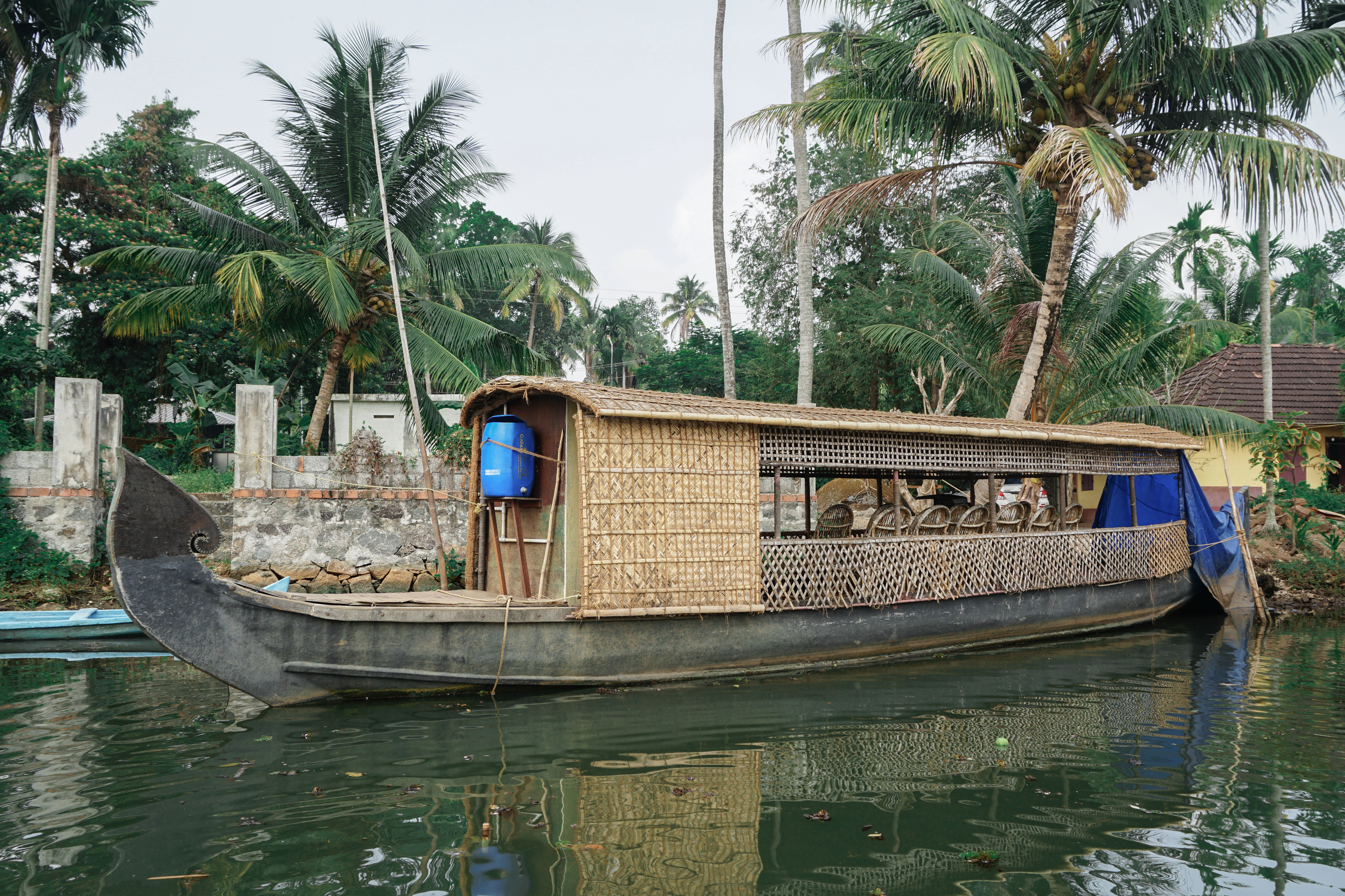 backwaters, boat, kerala, kochi