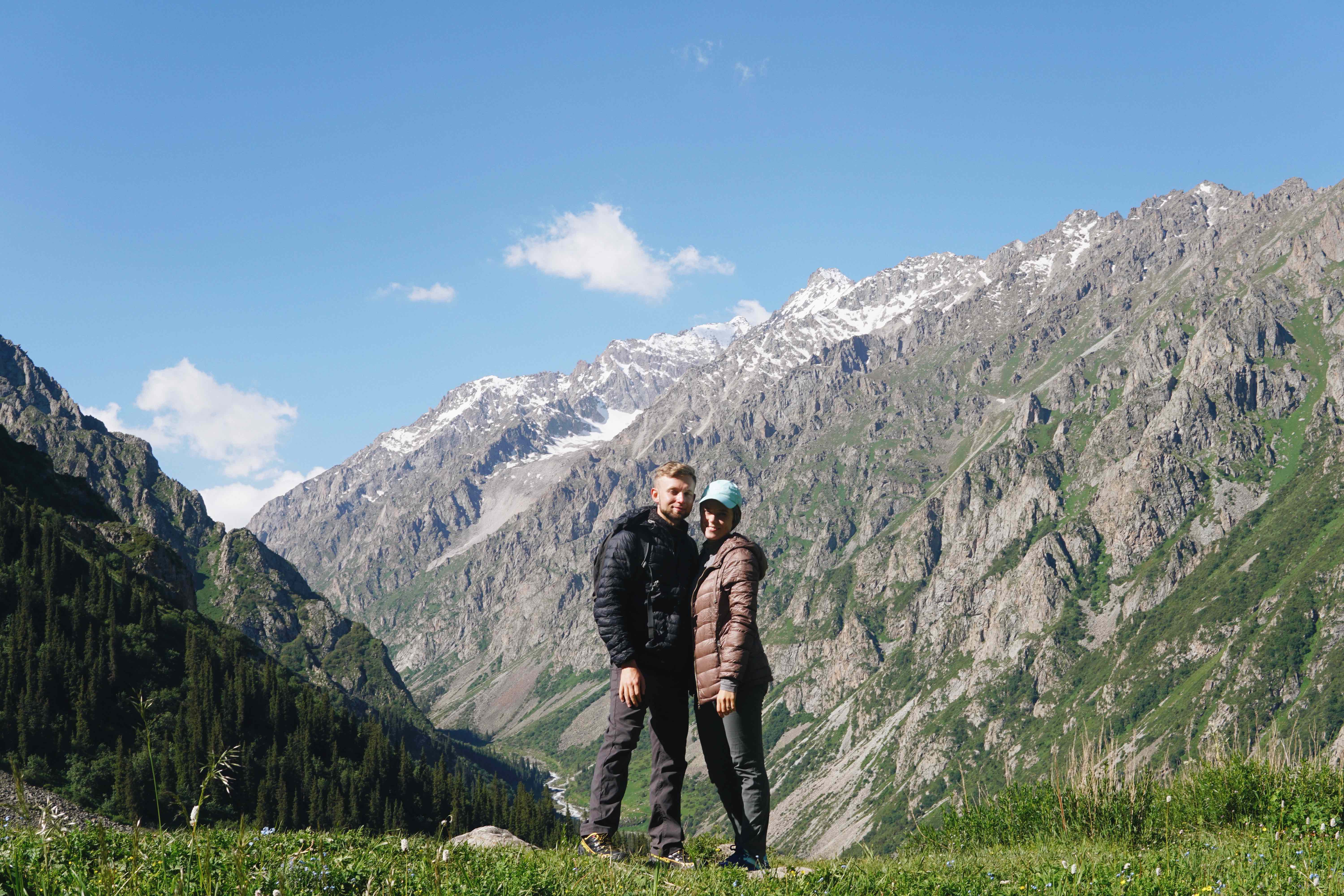 Couple, Travel, Hike, Kyrgyzstan, Ala Archa National Park